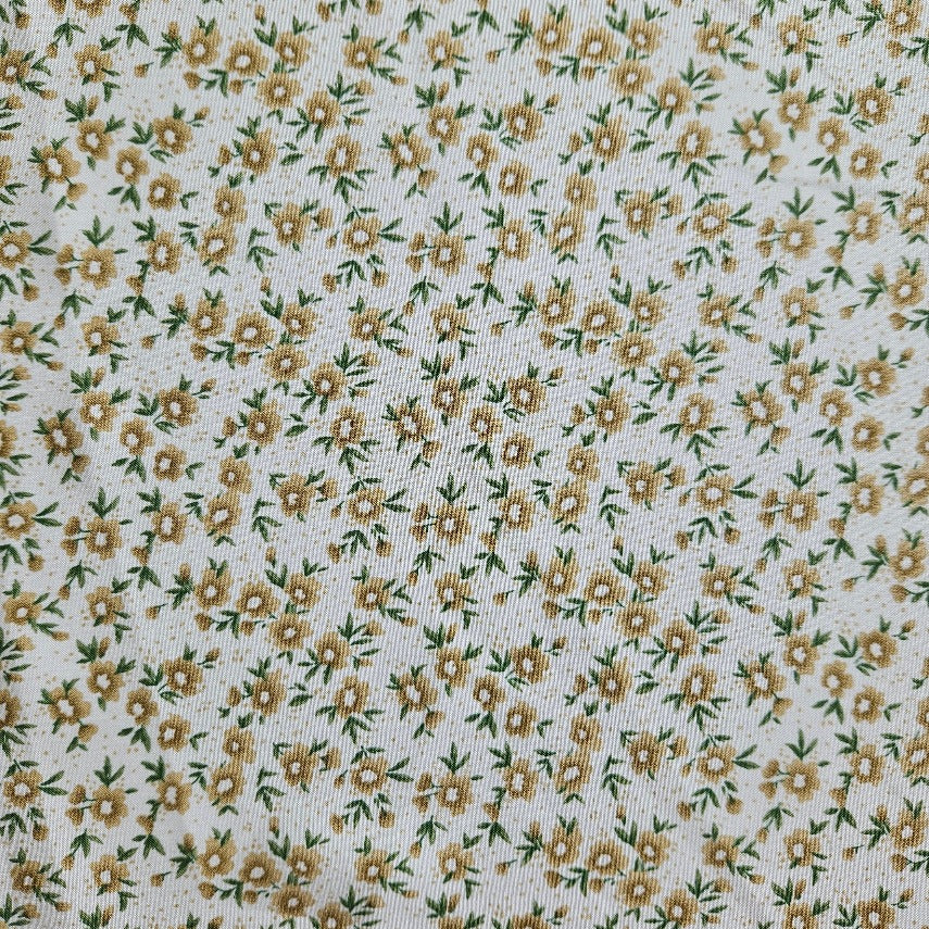 Rayon - Beige on Cream Floral