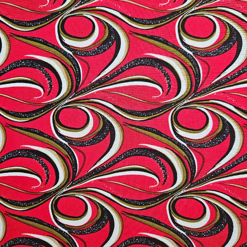 Rayon - Red Swirls