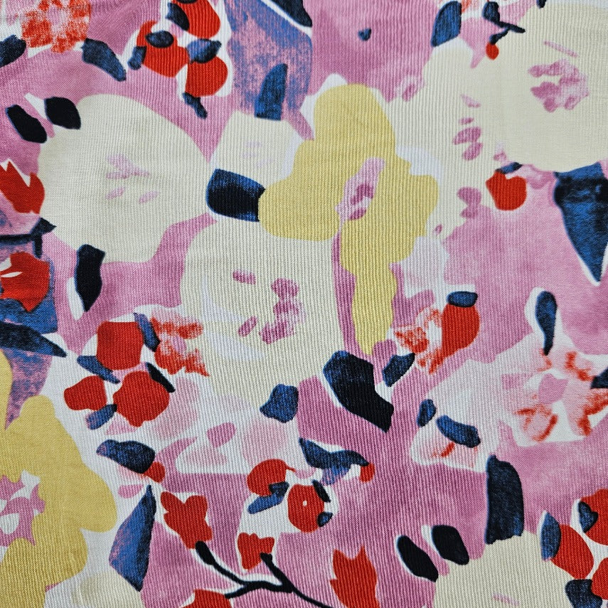 Rayon - Painted Posies on Pink