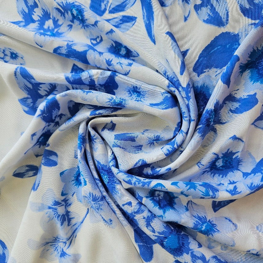 Rayon - Blue Blossoms