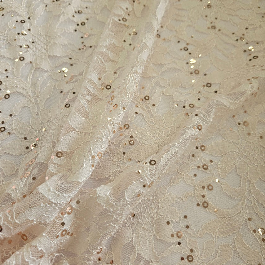 SEQUIN LACE - Ivory