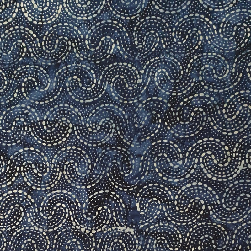 Batik – 1054 Waves on Navy