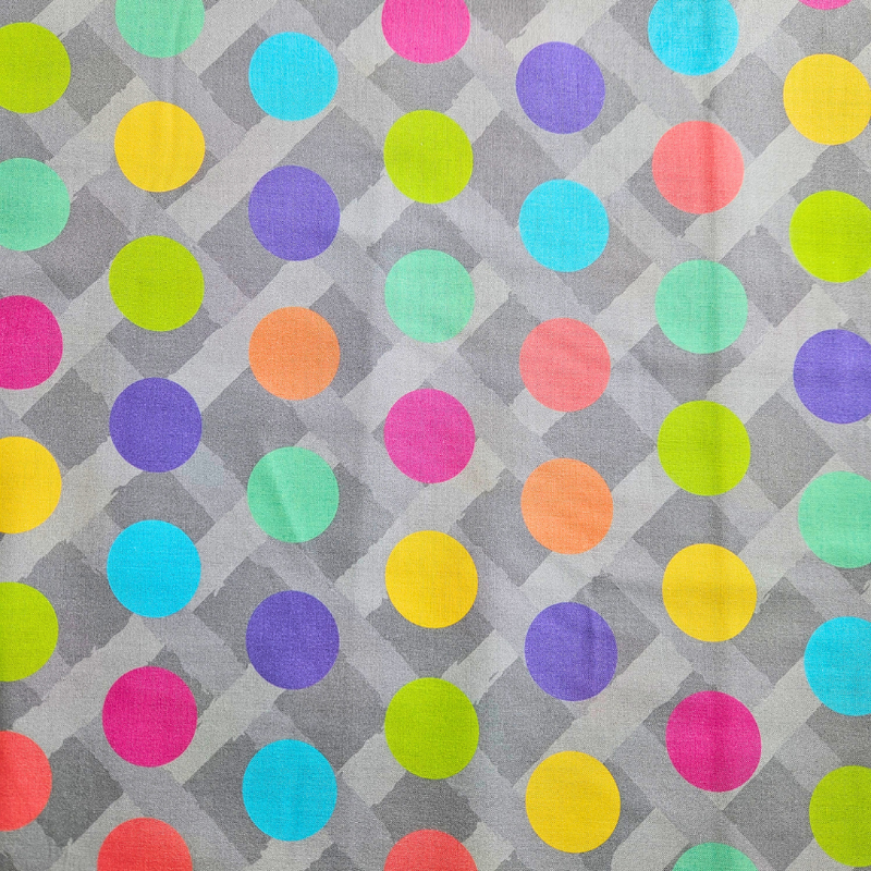 COTTON QUILT BACKING  –  Wide Loads - Cross Dots - Bright