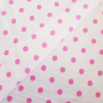 CRAFT COTTON - 12mm Spots - Pink on White